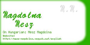 magdolna mesz business card